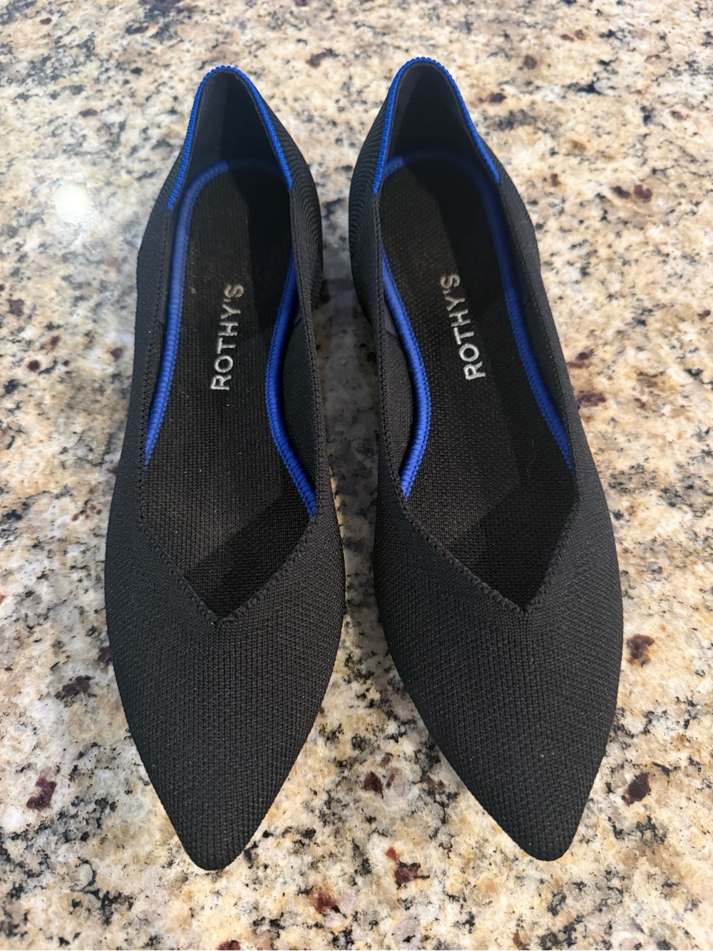Rothy's Black The Point Flat, Size 9